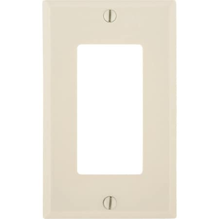 Leviton Decora 1-Gang Smooth Plastic Rocker Decorator Wall Plate, Light Almond 026-80401-00T